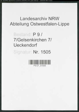 Sterberegister Standesamt Gelsenkirchen 7 Ueckendorf