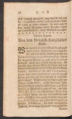 Drittes Capitel. Von dem königlich-französischen Hofe.