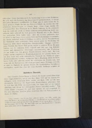 Statistische Übersicht.