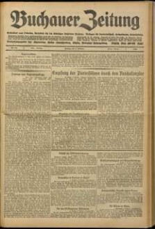 Buchauer Zeitung Volksblatt vom Federsee : Amtsblatt für die städt. Behörden Buchaus