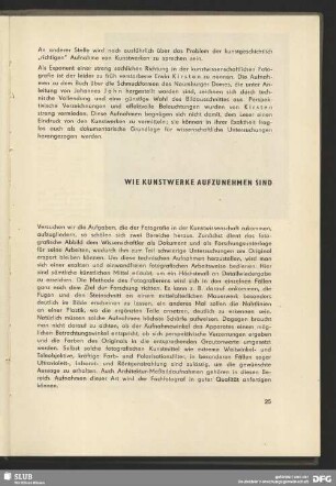 Wie Kunstwerke aufzunehmen sind