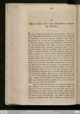 IX. Was nicht aus dem Glauben kommt ist Sünde.