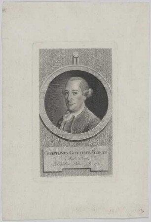 Bildnis des Christianus Gottlieb Berger
