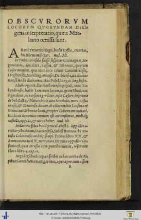 Obscurorum locorum quorundam diligens interpretatio ...