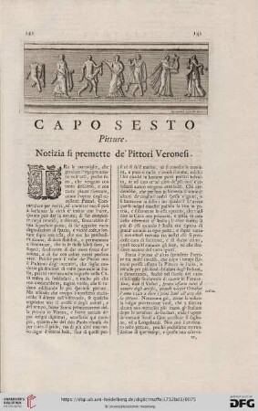 Capo sesto: Pitture. Notizia si premette de'Pittori Veronesi
