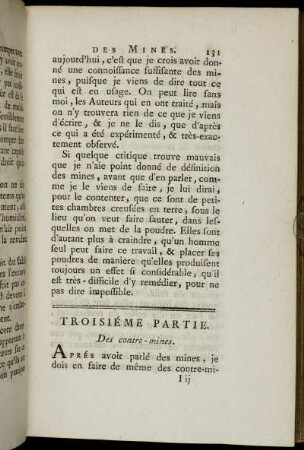 Troisiéme Partie. Des contre-mines. - Remarque.