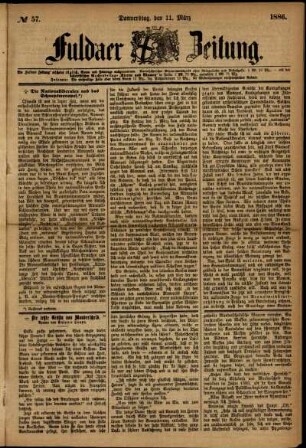Ausgabe vom Donnerstag, den 11. März 1886.