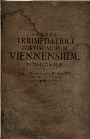 Statua Triumphatrici Fortissimorum Viennensium, Constantiae