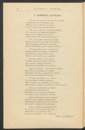 A Domingo Estrada : [Poesía]