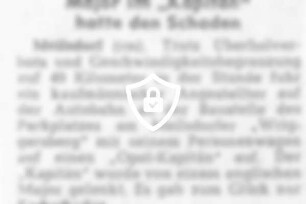 Major im "Kapitän" hatte [Name maskiert]