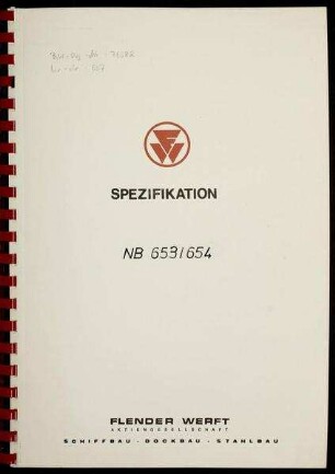 Spezifikation für ein 1600 TEU Containerschiff
