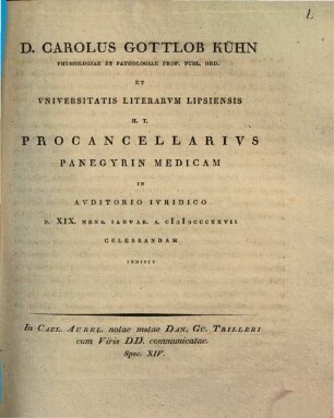 In Caelium Aurelianum notae manuscriptae Dan. Gu. Trilleri cum Viris DD. communicatae spec. XIV