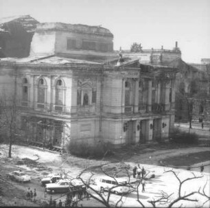 Leipzig. Sprengung der Ruine des 2. Gewandhauses zu Leipzig, 29. März 1968