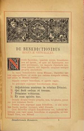 Benedictionale Romanum sive Sacrae Benedictiones in rituali romano et in ejus adprobata appendice ac in Missali necnon Pontificali Romano receptae et sacerdotis delegati usui accommodatae