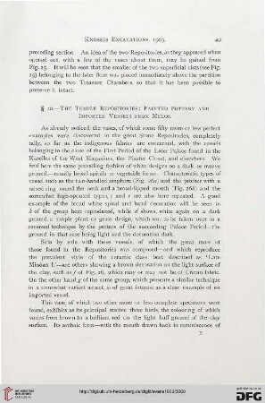 § 10: The temple repositories: Painted pottery and imported vessels from Melos