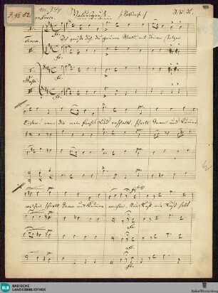Waldesgruß - JWK Mus.Ms. 344 a : Coro maschile; D; StrK WoO 8.35