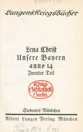 Teil 2: Unsere Bayern anno 14