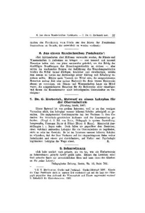 Dr. G. Herberich, Entwurf zu einem Lehrplan für die Oberrealschule