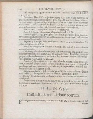 Tit. III. IX. C. 3. 4. De Custodia & exhibitione reorum.