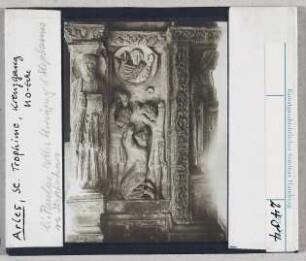 Arles, St. Trophime: Kreuzgang, Nordostecke, Steinigung des Stephanus