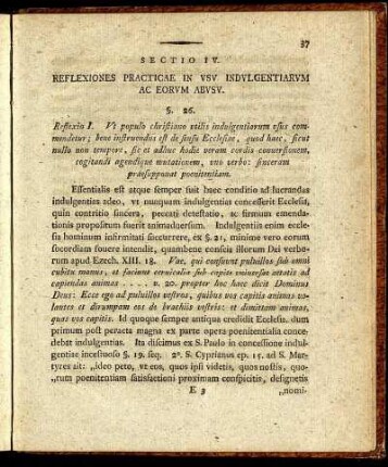 Sectio IV. Reflexiones Practicae In Usu Indulgentiarum Ac Eorum Abusu.