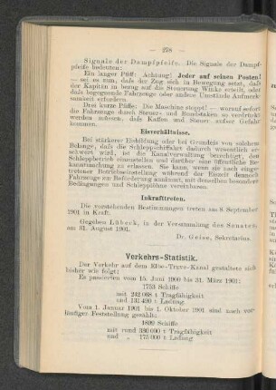 Verkehrs-Statistik.
