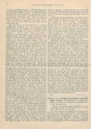 612-614 [Rezension] Harnack, Adolf, Bruchstücke des Evangeliums und der Apokalypse des Petrus
