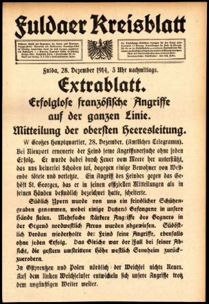Ausgabe vom Montag, den 28. Dezember 1914.