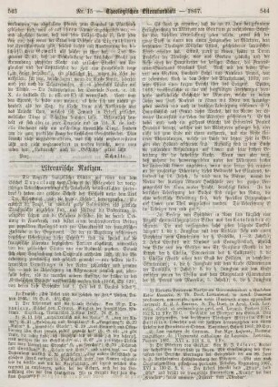 543-546 Literarische Notizen