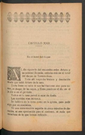 Capítulo XXIX - En el hotel del duque