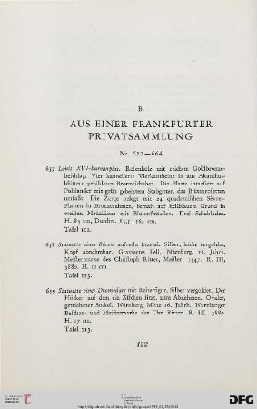 B Aus einer Frankfurter Privatsammlung (Nr. 657-664)