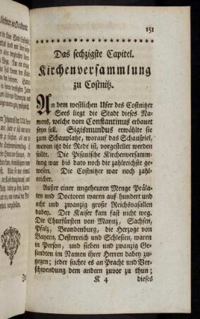 151, Das LX. Capitel. Kirchenversammlung zu Costnitz.