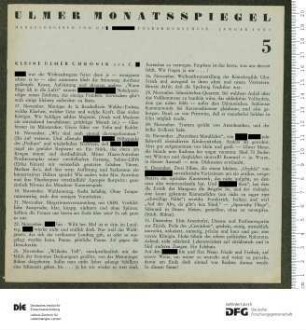 Programm 5. Monatsabschnitt 1950/1951