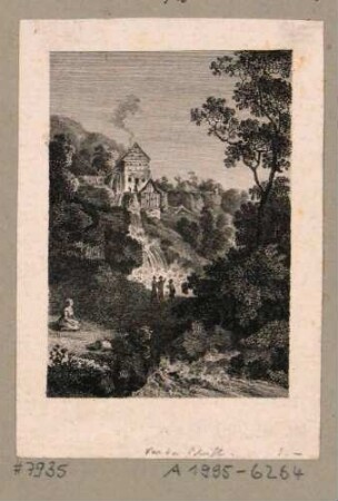 Die Keppmühle im Keppgrund oberhalb von Pillnitz (Dresden-Pillnitz) und Hosterwitz (Dresden-Hosterwitz), aus: Taschenbuch zum geselligen Vergnügen von Wilhelm Gottlieb Becker