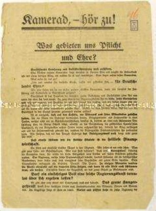 Aufruf an Soldaten zur Reichstagswahl 1920