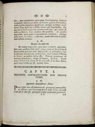 Caput I. Principium Contradictionis Non Primum Videri.