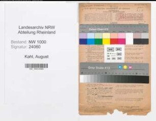 Entnazifizierung August Kahl, geb. 12.11.1893 (Architekt)