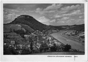Königstein/Sächs. Schweiz. Stadtansicht, Ansichtskarte