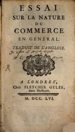 Essai sur la Nature du Commerce