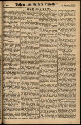 Zweite Ausgabe vom Donnerstag, den 10. November 1892.