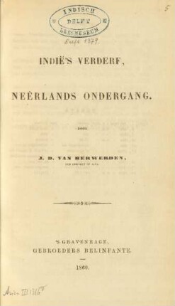 Indië's verderf, Neêrlands ondergang
