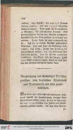 Vergleichung des ehemaligen Verkehrs zwischen dem brittischen Westindien und Nordamerika mit dem gegenwärtigen