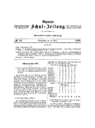 Osterprogramme 1868