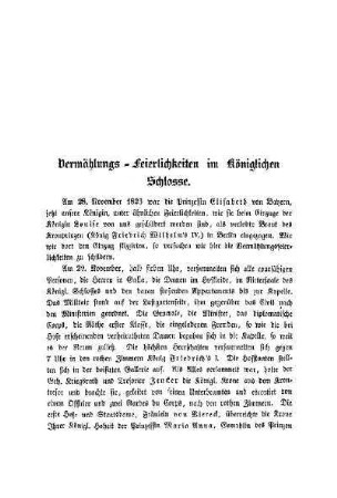 Vermählungs-Feierlichkeiten im königlichen Schlosse