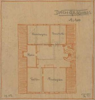 Fischer, Theodor; Stuttgart; Haus Dr. Zeller - Grundriss DG