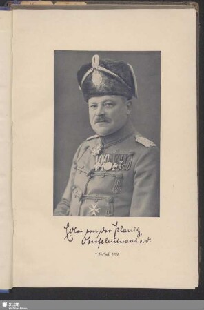 Karl Edler von der Planitz, Oberstleutnant a.D.