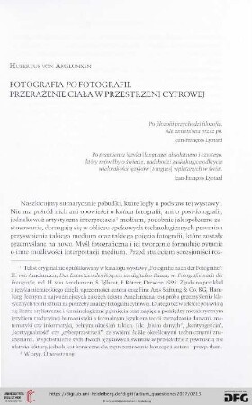 28: Fotografia po fotografii : przerażenie ciała w przestrzeni cyfrowej