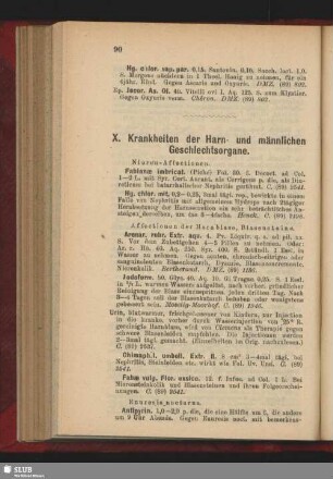X. Krankheiten der Harn- und männlichen Geschlechtsorgane