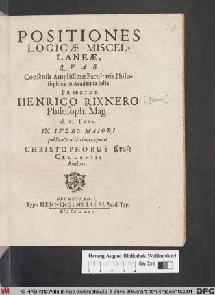 Positiones Logicae Miscellaneae