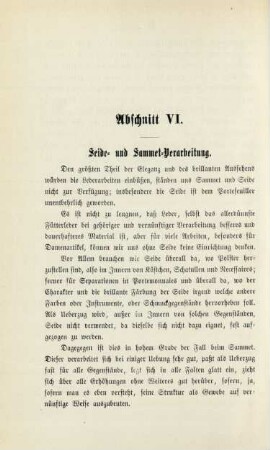 Abschnitt VI. Seide- und Sammet-Verarbeitung